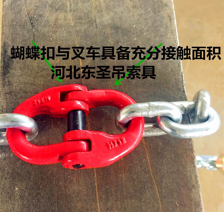 蝴蝶扣與叉車(chē)充分接觸演示圖 蝴蝶扣與叉車(chē)充分接觸演示圖